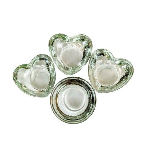 Crystal Clear Small Clear Glass Votive Candle Holders set of 4 1h - Picture 4 of 4